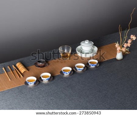 Tea on tea table