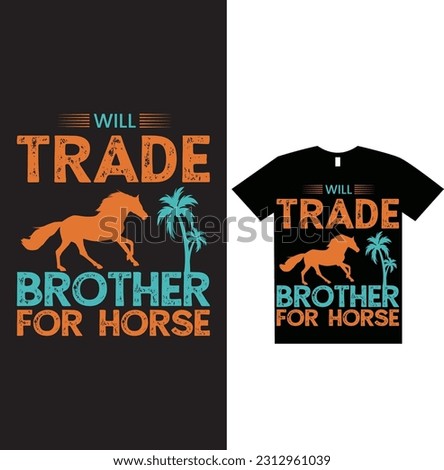 Horse tshirt WILL-TRADE-BROT Horse tshirt 