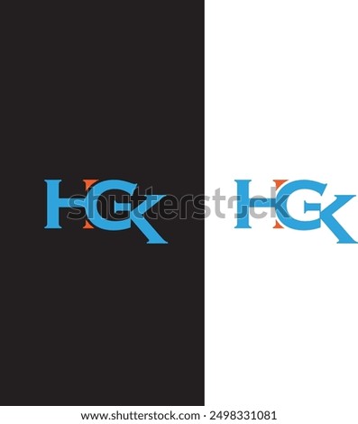 hgk monogram letter logo design