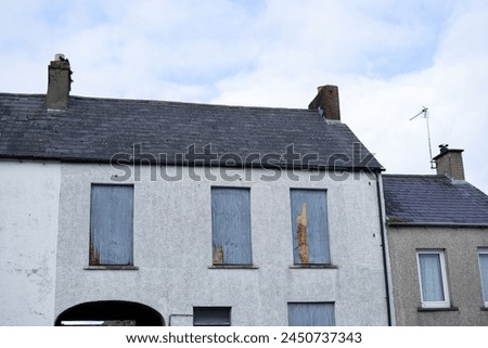 Image, Stock Photo An abandoned building decays over time