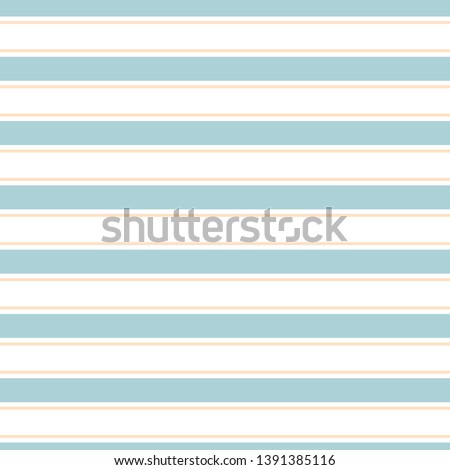 Seamless pattern with light blue stripes Pastel blue lines baby boy geometric horizontal pattern Man design template. Cute baby shower blue color background. Childish textile Vector illustration.