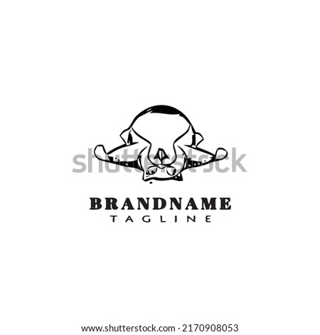 gopher animal logo design template icon modern vector illustration