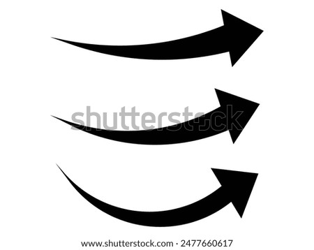 Black arrow icon isolated on white background.
