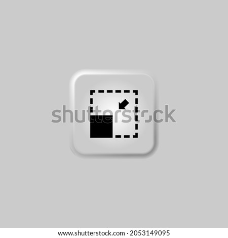 fullscreen exit pixel art icon design. Button style circle shape isolated on white background. Vector illustration EPS 10