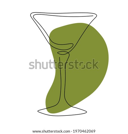 empty martini glass in one line