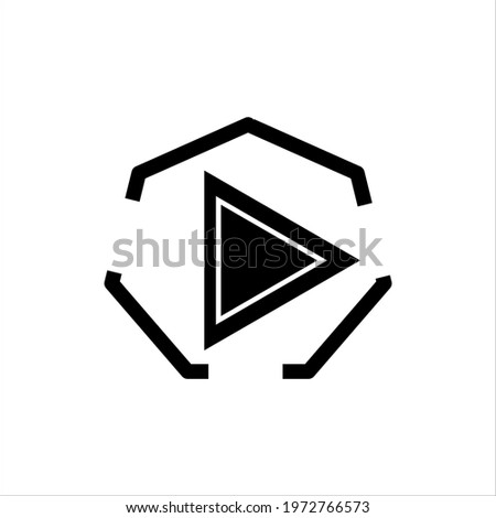 editable  vector as video icon for  modern media in technology 
