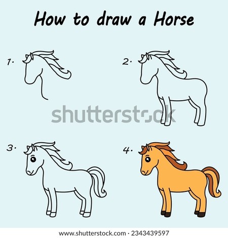 Horse Drawing Easy | Free download on ClipArtMag