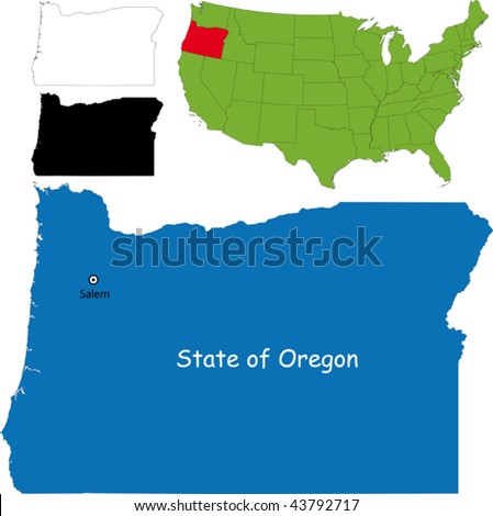 State Of Oregon, Usa Stock Vector Illustration 43792717 : Shutterstock