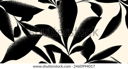 Floral contemporary seamless pattern background.  Hand-drawn flow geometric shape for trendy fabric prints. Vector illustration