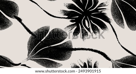 Similar – Image, Stock Photo Seamless floral pattern with flowers, watercolor,digital illustration, Scandinavian concept. Social media banner for digital marketing. Contemporary background. Post template. Hand drawn concept.