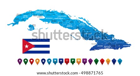 Cuba Map vector illustration