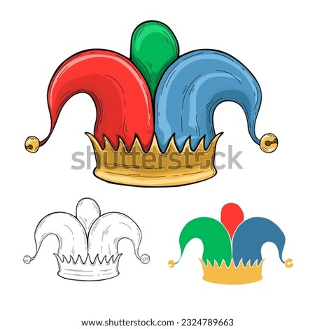 Jester hat isolated on white background