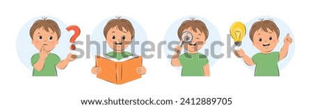 Similar – Image, Stock Photo Child looking through a toy kaleidoscope