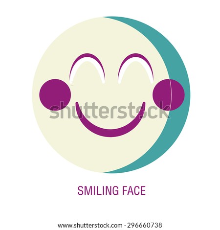 Set of smiley icons: different emotions. emoticon on a white background, a Vector Cute Cartoon smiling faces. emoji face.