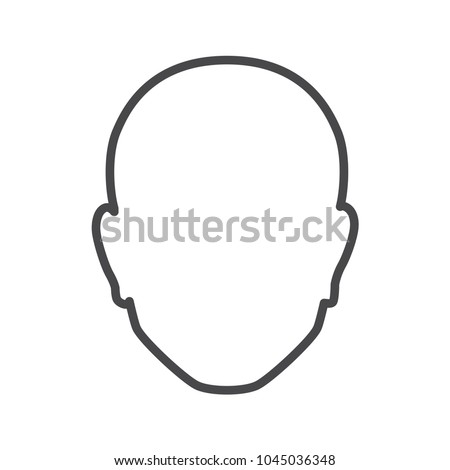 male silhouette of a head. abstract silhouette of a man