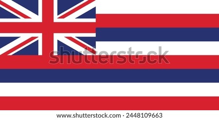 Flag of the State of Hawaii. United States of America