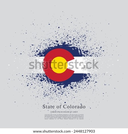 Flag of the state of Colorado. United States of America