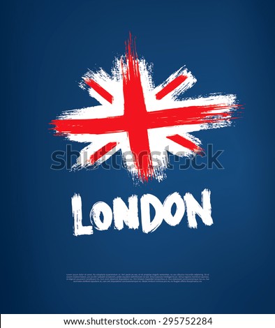 grunge great britain flag