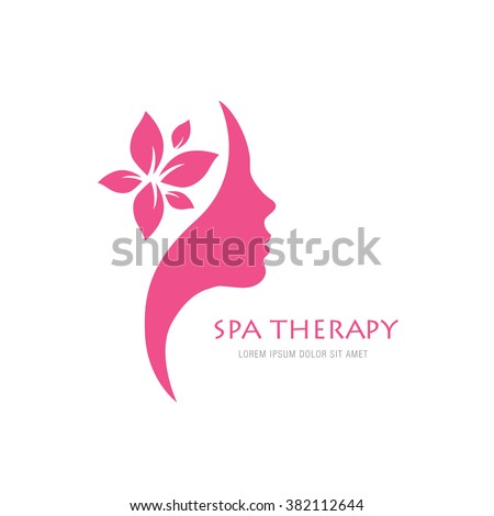 spa therapy logo concept vector graphic design