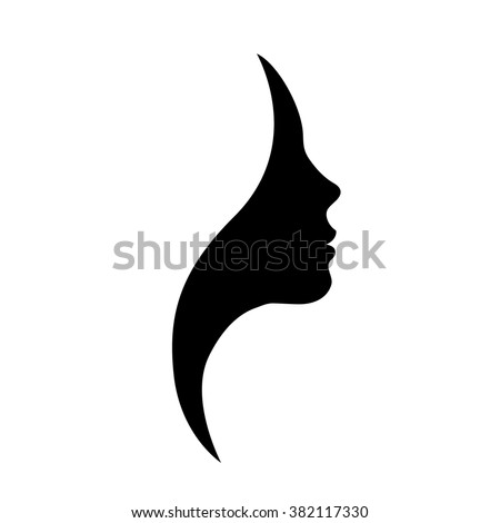 silhouette of young woman vector design