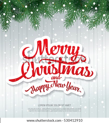 Christmas greeting card. Merry Christmas and happy new year