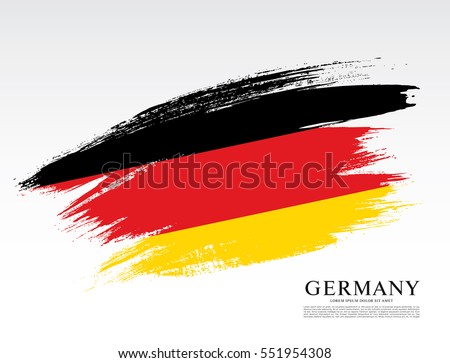 Flag of Federal Republic of Germany, brush stroke background