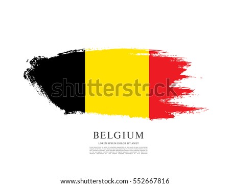 Flag of Belgium, brush stroke background