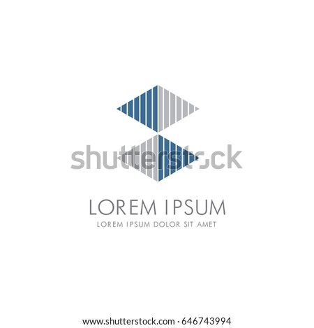 Abstract architectural logo. Concept and design. Vector illustration