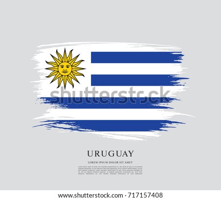 Flag of Uruguay vector illustration