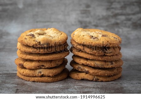 Image, Stock Photo Stack of home made pancakes with fresh berries