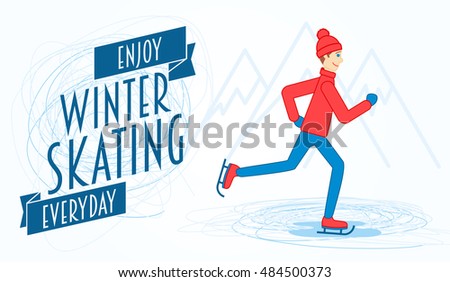 people ice skating illustration download free vector art stock