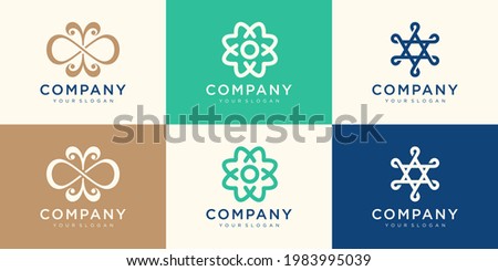 Collection of minimalist logo design. use logo for Association, Alliance, Unity, Team Work