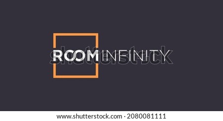 simple work mark room infinity logo design template