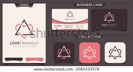 love with triangle logo design inspiration