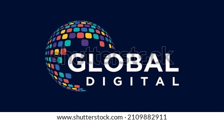 global digital Logo Design Template