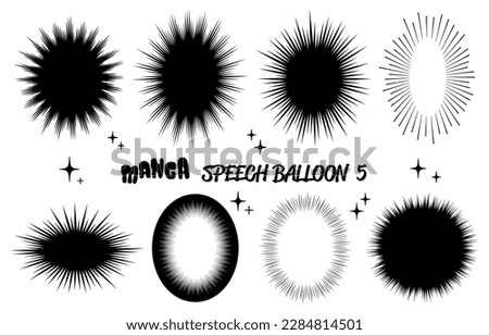 It is a cartoon style speech bubble set.Easy-to-use vector material.There are other variations as well.