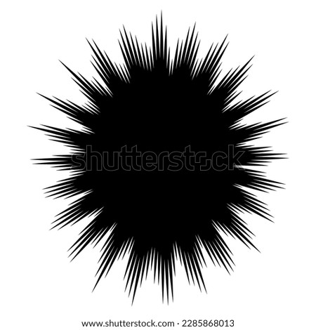 Sea urchin flash frame (single item).Easy-to-use vector material.