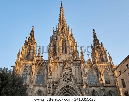 Similar – Image, Stock Photo Barcelona Cathedral, Saint Eulalia Exterior Details