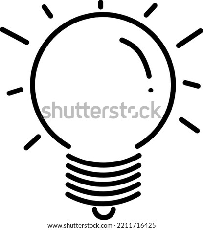 Light Bulb line icon vector, terisolasi pada latar belakang putih. Tanda ide, solusi, konsep berpikir. Lampu listrik pencahayaan. Listrik, bersinar. Gaya datar trendi untuk desain grafis, situs Web, U