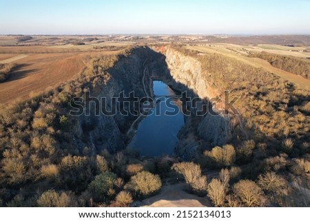 Quarry Great America (Lom Velká Amerika) Czech republic, aerial scenic panorama view, Czechia nature,Europe Stock fotó © 
