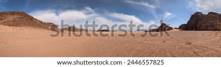 Similar – Image, Stock Photo panoramic view of desert with rocky mountains in Egypt