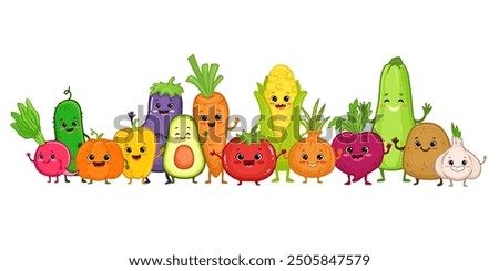Similar – Image, Stock Photo Funny, laughing cartoon onion figure, isolated in front of a white background holding an empty sign in his hand and thumbs up