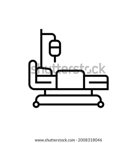 Hospital ward icon. Surgical emergency vector illustration.