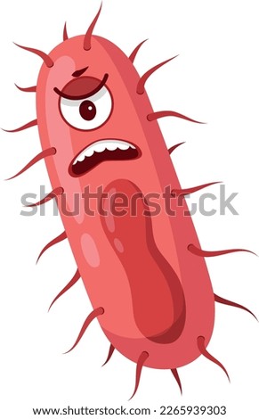 Vector illustration of a Yersinia Pestis bacteria in cartoon style isolated on white background Stock fotó © 