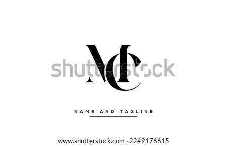 Creative MC Letter Business Logo Design Alphabet Icon Vector Monogram