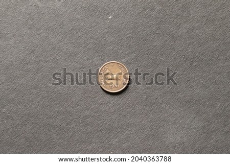 close view of old coin India 1951 one pice Photo stock © 