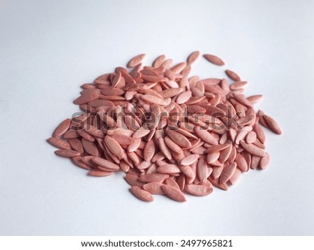 Similar – Image, Stock Photo Cucumber seeds in a female palm. Planting seeds in paper cardboard cup at home, hobby