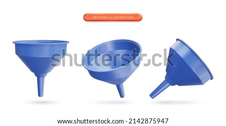 Funnel realistic 3d vector illustration