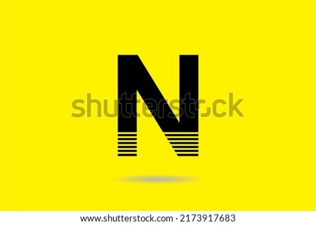 Letter N logo design in a luxurious and elegant style. suitable for business logo, company logo, product label, technology, etc. vector letter N. initial letter N . design Foto stock © 