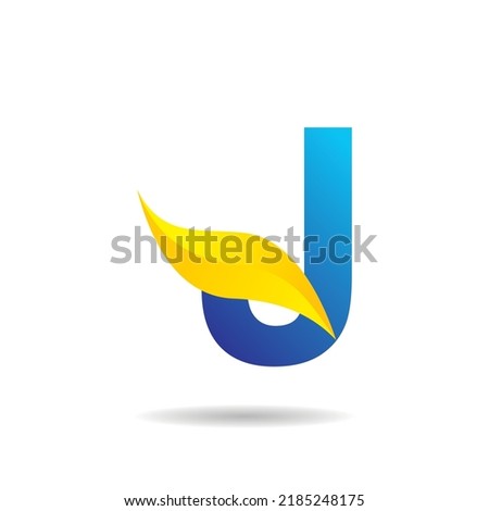 Elegant and cool stylish blue letter J logo design. initial J.J letter logo element template. suitable for business logos, companies, etc Stock fotó © 